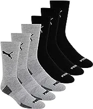 PUMA mens 6 Pack Crew Socks running socks (pack of 6)