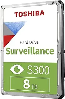 Toshiba S300 8TB Surveillance 3.5” Internal Hard Drive – CMR SATA 6 Gb/s 7200 RPM 256MB Cache - HDWT380UZSVAR