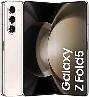 هاتف سامسونج جالاكسي Z فولد 5 القابل للطي، هاتف ذكي يعمل بنظام أندرويد، ذاكرة وصول عشوائي 12 جيجابايت، تخزين 256 جيجابايت، عمر بطارية ممتد، كاميرا عالية الدقة، كريمي (إصدار المملكة العربية السعودية)