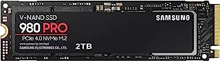 SAMSUNG 980 PRO 2 تيرابايت PCIe NVMe Gen4 داخلي للألعاب SSD M.2 (MZ-V8P2T0B / AM)