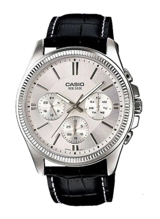 CASIO Leather Analog Wrist Watch MTP-1375L-7AVDF