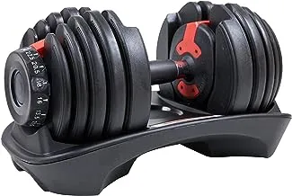 Conate Adjustable Dumbbell Fitness Dial Dumbbell with Handle and Weight Plate for Home Gym Set (2 x 52.5 lbs)