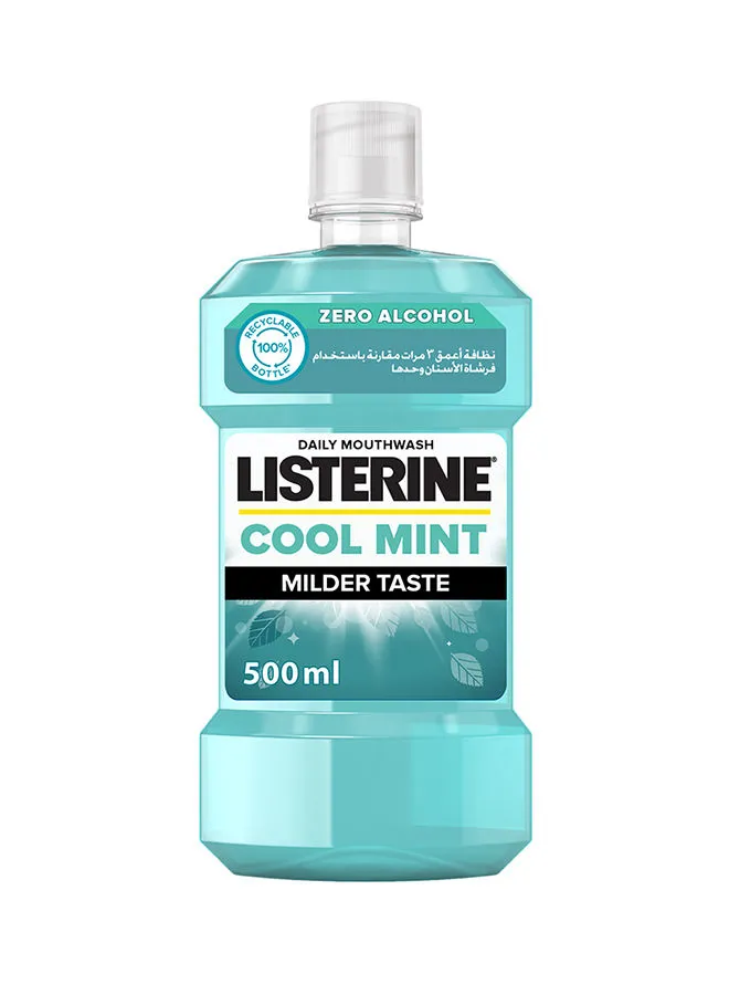 Listerine Cool Mint Flavour Daily Mouthwash Milder Taste 500ml