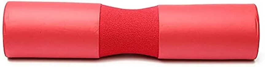 TA Dorsa Barbell Pad Squat Pad Shoulder Support for Squats, Lunges & Hip Thrusts for Olympic or Standard Bars, Red, 43cm