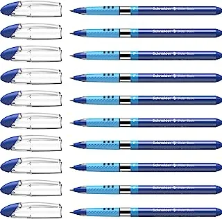 قلم حبر جاف Schneider Slider Basic F (رفيع) ، 0.7 مم ، برميل شفاف ، حبر أزرق ، صندوق من 10 أقلام (151003)
