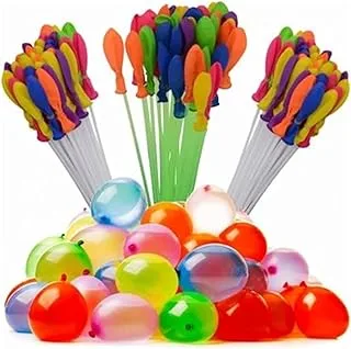 ECVV Water Balloons (111) Pcs Quick Fill Self Sealing Bunch Of Balloons In 3 Refill Kits For Summer Beach Pool Games Water Balloon Bombs Birthday Party Splash Fight
