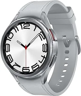 Samsung Galaxy Watch6 Classic Smartwatch, Health Monitoring, Fitness Tracker, Fast Charging Battery, Bluetooth, 43 mm, Silver (KSA Version)