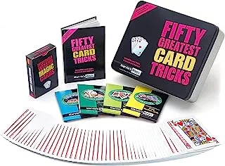 Marvin's Magic - Fifty Greatest Card Tricks Set | Children & Adults Magic Card Set| Includes Card Tricks, Close up Magic and Mind Reading Tricks | Comes in Gift Set Tin | Suitable for Age 8+