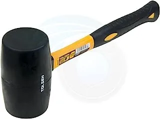 Tolsen Large Rubber Mallet Hammer Fiberglass Rubberized Handle Grip,Black,32oz 900g,25038