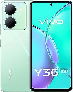 VivoY36 5G (Crystal Green, 8+8GB RAM256GB) Punch Hole Display, 16MP Selfie & 50MP Main Camera, 44W FlashCharge,5000mAH, MediaTek Dimensity, NFC | 6 Months Screen Damage Protection | Gifts