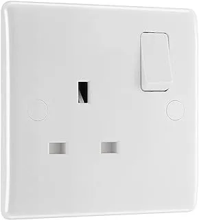 BG Electrical Single Switched 13A, Power Socket, Double Pole, 821DP