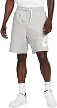 Nike Club Alumni Big Logo French Terry Shorts, Men's, Size L, Dk Grey Heather/White/(White)