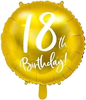 Party Deco 18th Birthday Foil Balloons, Gold
