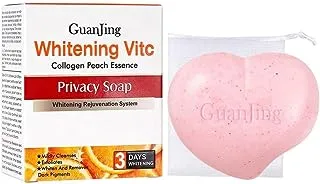 GUANJING Vitamin C Collagen Peach Extract Skin Whitening Soap 80g