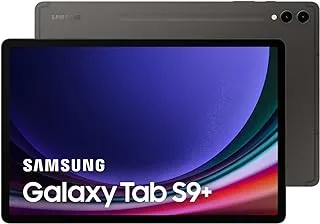 Samsung Galaxy Tab S9 +، 12GB RAM، 512GB Storage، Graphite، (إصدار المملكة العربية السعودية) + Samsung Galaxy Tab S9 Plus Book Cover Keyboard Slim (نوع أمريكي)، أسود
