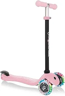 GLOBBER GO•UP SPORTY LIGHTS all-in-one scooter with seat for toddlers (aged 15m+) - PASTEL PINK