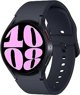 ساعة ذكية Samsung Galaxy Watch6 40 مم ، جرافيت (إصدار المملكة العربية السعودية) + سوار Samsung Galaxy Watch 6 الريش (رفيع ، صغير / متوسط) ، رملي