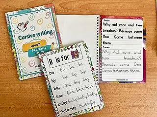مجموعة كتاب ممارسة الكتابة الإنجليزية المخطوطة القابلة لإعادة الكتابة للأطفال من 4 إلى 7 سنوات. غلاف ورقي عالي الجودة