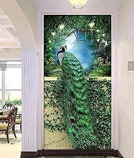 Faraway Peacock Diamond Painting 5D Kits for Adults Kids Paint by Animal Full Drill dotz Home Wall Decor Green 40x60cm DPP1818