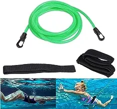 Swimming Belt Rope, For Swimming Training and Swimming Safety, Swim Stationary Tether Swim Harness, Static Swim Resistance Bands Bungee Cords for Adult Kids, Elastic Rope Trainer Set Swim Accessories