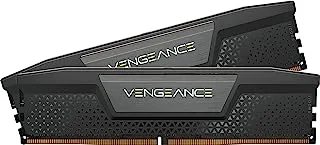 Corsair VENGEANCE DDR5 32GB (2x16GB) 6000MHz C36 Intel Optimized Desktop Memory (تنظيم الجهد المدمج ، ملفات XMP 3.0 المخصصة ، عامل الشكل المضغوط ، موزع حراري من الألومنيوم الصلب) أسود