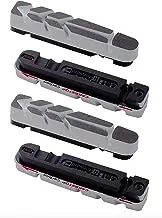 BBB Cycling Unisex's BBS-27 Bike Brake Shoes, Compatible with Shimano, SRAM, Campagnolo, Cross Stop, and BBB TechStop Cartridges, 2 Pairs (4 Pieces) -Black, One Size