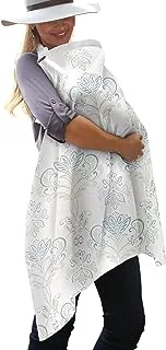 Bebe au Lait Premium Muslin Nursing Cover, Lightweight and Breathable, Open Neckline, One Size Fits All - Isla