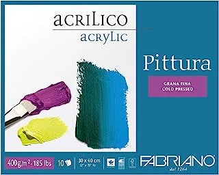 Fabriano Pittura 400 g (Pack of 10 Sheets, 30 x 40 cm White