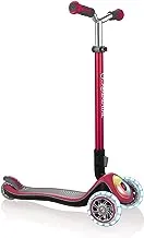 GLOBBER ELITE PRIME: Deluxe 3-wheel light-up scooter for kids (aged 3-9) - NEW RED