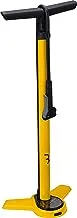 BBB Cycling AirSteel Bike Floor Gauge | Hand Pump with DualHead 3.0 Universal for Presta Dunlop and Schrader | BFP-27 | Yellow, 670 mm