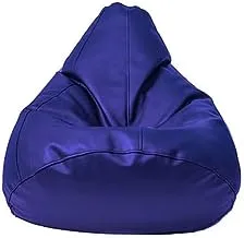 Wavy Torpedo Velvet Bean Bag, Dark Blue
