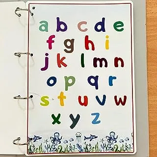 Reusable First Kindergarten English Learning Book for Toddlers and Preschoolers. Suitable for 1-3 years. Laminated, Non Tearable and Waterproof