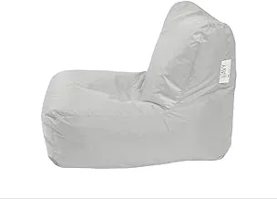 Wavy Joy Chair Leather Bean Bag, White