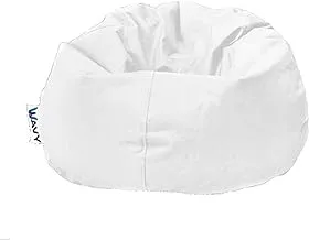 Wavy Comfy Waterproof Bean Bag, Big, White