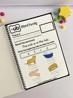 Rewritable Word Families Learning Book for Kids. Paperback Book with High Quality Print and Premium Quality Binding