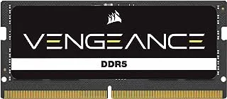 Corsair VENGEANCE DDR5 SODIMM 16GB (2x8GB) DDR5 4800MHz C40 (متوافق مع أي نظام Intel و AMD تقريبًا ، سهل التركيب ، أوقات تحميل أسرع ، تعدد مهام أكثر سلاسة ، توافق XMP 3.0) أسود