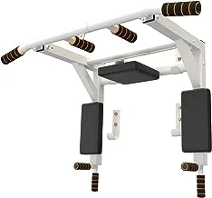 Max Strength - Multifunctional Wall Mounted Horizontal Bar Wall Mounted Pull Up Bar Chin Up，Power Tower Pull Up Dip Station Home Gym Exercise Bar Equipment Power Rack