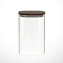 Neoflam Borosilicate Round Glass Jar With Airtight Lid, See Through Glass Canister. (1300ML Square)