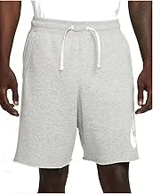 Nike Club Alumni Big Logo French Terry Shorts, Men's, Size XL, Dk Grey Heather/White/(White)