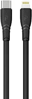 باوا - كيبل USB-C إلى Lightning بقوة 20 وات بطول 2 متر - أسود