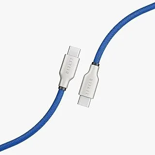 كابل ليفيلو بوليستر مجدول من USB-C إلى USB-C بطول 1.1 متر - أزرق داكن