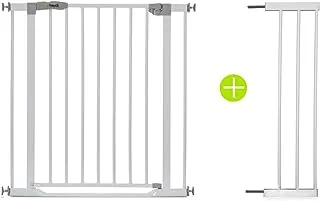 CLEAR STEP GATE (75-80 CM) / WHITE + EXTENSION GATE (21 CM) / WHITE