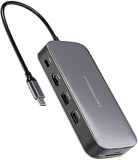 Powerology USB-C Hub & SSD Drive 512GB PD 100W - Gray