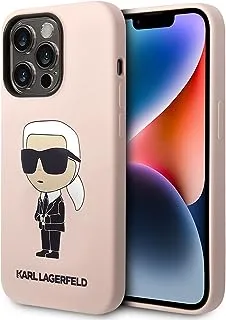 Karl Lagerfeld Silicone NFT Ikonik Hard Case for iPhone 14 Pro - Pink