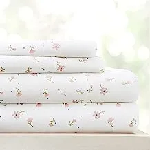 Linen Market 3 Piece Sheet Set Floral Patterned, Twin, Soft Pink