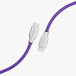 Levelo Polyester Braided USB-C to USB-C Cable 1.1m - Deep Purple