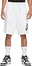 Nike Club Alumni Big Logo French Terry Shorts, Men's, Size S, White/White/(Black)