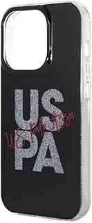 U.S.Polo Assn. IML Glitter Script Hard Case Compatible With iPhone 14 Pro (6.1
