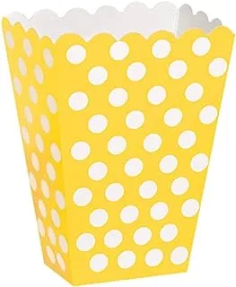 Unique Sunshine Polka Dot Treat Favour Box, Yellow, 59293