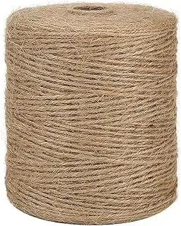 ECVV Jute Twine String 2mm, 50M Natural Jute Rope, 2Ply Durable Jute Twine Heavy Duty For Crafts, Gift Wrapping, Gardening, Packing, Picture Display, Wedding, Christmas Decoration, Ornament